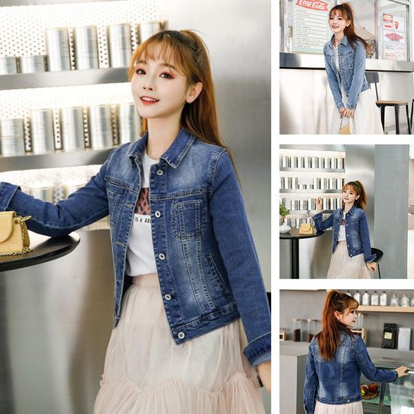 women's jackets denim jacket brand slim stretch short long-sleeved plus size korean casual all-match book, Black;brown
women's jackets denim jacket brand slim stretch short long-sleeved plus size korean casual all-match book, Black;brown