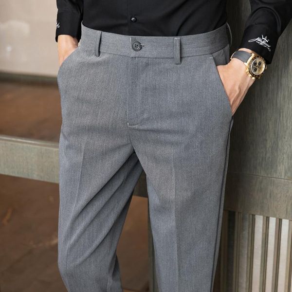 men suit trousers 2021 spring business fashion casual small feet slim men's clothing formal pants suits & blazers, White;black
men suit trousers 2021 spring business fashion casual small feet slim men's clothing formal pants suits & blazers, White;black