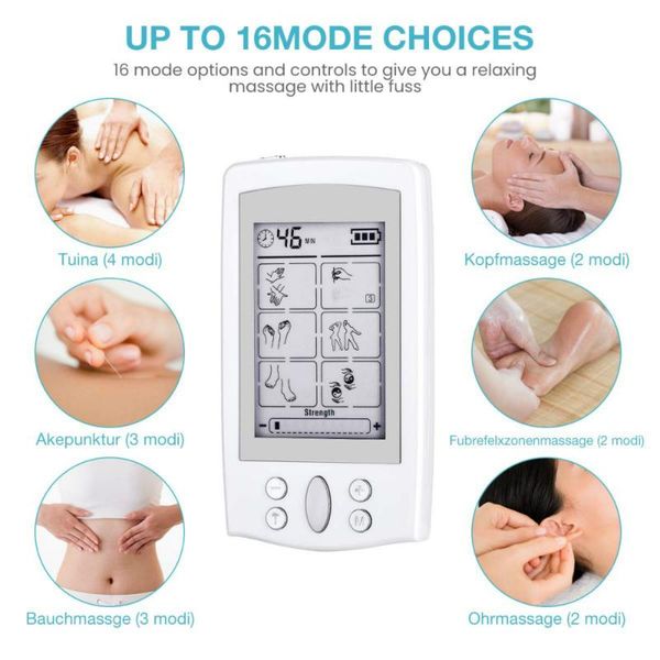 modes electronic pulse shockwave massager ems tens unit muscle stimulator pain relief therapy with 8pcs electrode pads electric massagers
modes electronic pulse shockwave massager ems tens unit muscle stimulator pain relief therapy with 8pcs electrode pads electric massagers