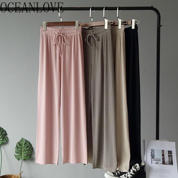 women's pants & capris oceanlove solid wide leg women bow high waist 2021 spring casual simple fashion pantalon femme long trousers 140, Black;white
women's pants & capris oceanlove solid wide leg women bow high waist 2021 spring casual simple fashion pantalon femme long trousers 140, Black;white