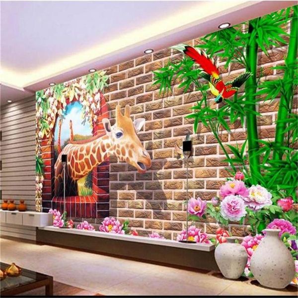 custom size 3d po wallpaper mural living room brick wall giraffe landscape picture sofa tv backdrop for wallpapers
custom size 3d po wallpaper mural living room brick wall giraffe landscape picture sofa tv backdrop for wallpapers