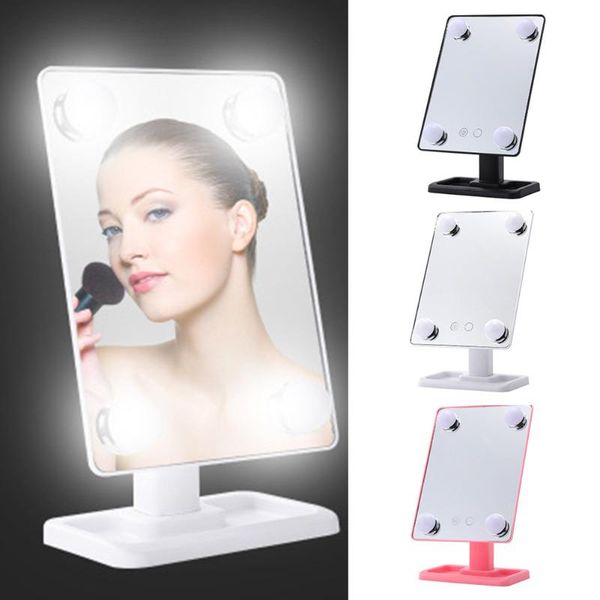 compact mirrors led lights makeup mirror with 4 bulbs touchscreen adjustable brightness cosmetic maquiagem tool t6
compact mirrors led lights makeup mirror with 4 bulbs touchscreen adjustable brightness cosmetic maquiagem tool t6