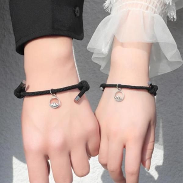 attract couples bracelets magnetic buckle adjustable braid rope bracelet d88, Golden;silver
attract couples bracelets magnetic buckle adjustable braid rope bracelet d88, Golden;silver