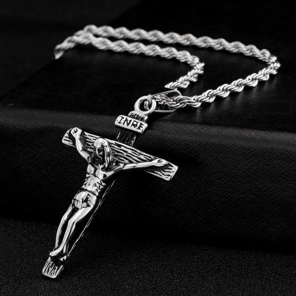 pendant necklaces diffone classice cross necklace for men long link chain charm 2 colors hombre viking gift, Silver
pendant necklaces diffone classice cross necklace for men long link chain charm 2 colors hombre viking gift, Silver