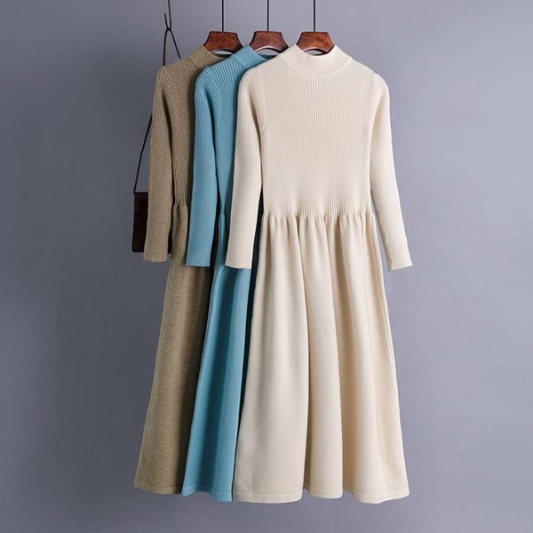 casual dresses dress autumn winter half high neckline large swing knitted with thin waist, long sleeve simple temperament, sweater and skirt, Black;gray
casual dresses dress autumn winter half high neckline large swing knitted with thin waist, long sleeve simple temperament, sweater and skirt, Black;gray