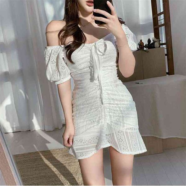 elegant women white lace dress slash neck off shoulder short sleeve high waist draped ruffles mini party beach 210603, Black;gray
elegant women white lace dress slash neck off shoulder short sleeve high waist draped ruffles mini party beach 210603, Black;gray
