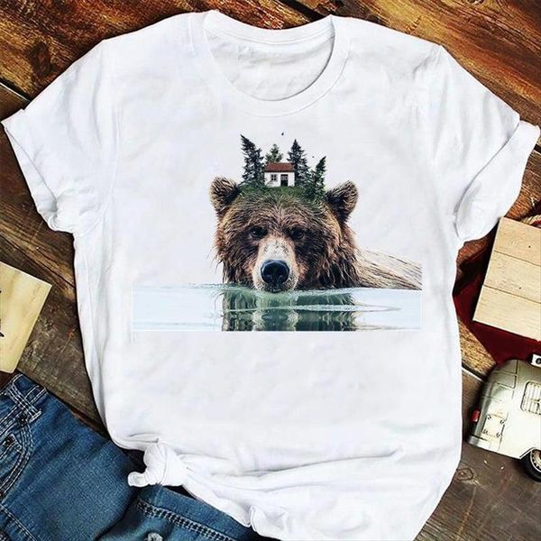 and women fashion bear animal mens short sleeve cartoon 90s tshirts clothes graphic t lady print female tee, White;black
and women fashion bear animal mens short sleeve cartoon 90s tshirts clothes graphic t lady print female tee, White;black