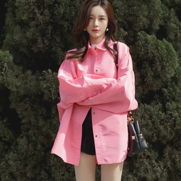 deat turn-down collar batwing sleeves pink color spring and summer batwing styles loose single breasted shirt wr50011l 210428, White
deat turn-down collar batwing sleeves pink color spring and summer batwing styles loose single breasted shirt wr50011l 210428, White