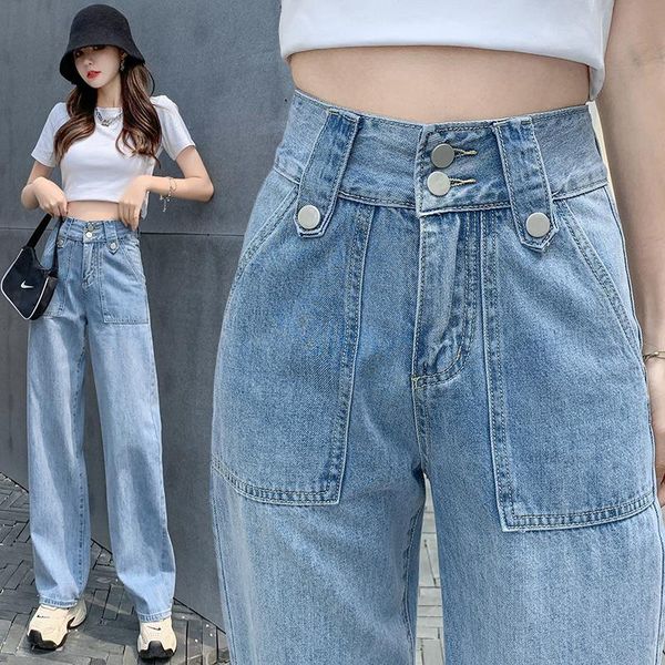 women's jeans high-waisted straight wide-leg 2021 student design sense niche loose drape mopping pants, Blue
women's jeans high-waisted straight wide-leg 2021 student design sense niche loose drape mopping pants, Blue