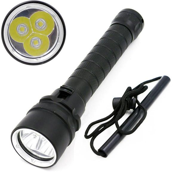 3800lumens professional diving torch 3xcree xm-l2 u3 underwater 100 meter linternas waterproof light lamp flashlights torches
3800lumens professional diving torch 3xcree xm-l2 u3 underwater 100 meter linternas waterproof light lamp flashlights torches