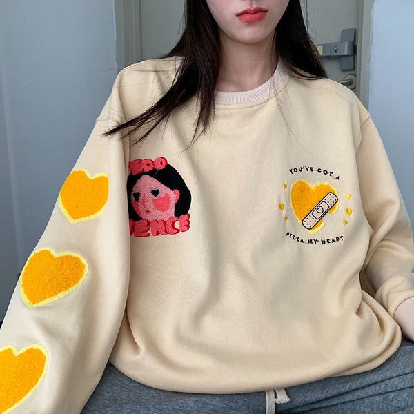 women's jackets deeptown kawaii crewneck sweatshirt impression of the heart hoodies and korean girl yellow fashion pink sleeve long swe, Black;brown
women's jackets deeptown kawaii crewneck sweatshirt impression of the heart hoodies and korean girl yellow fashion pink sleeve long swe, Black;brown