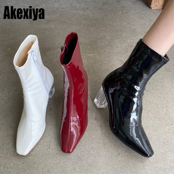 boots high heel stretch sock ankle 2021 autumn winter skinny female side zipper square toe p469, Black
boots high heel stretch sock ankle 2021 autumn winter skinny female side zipper square toe p469, Black