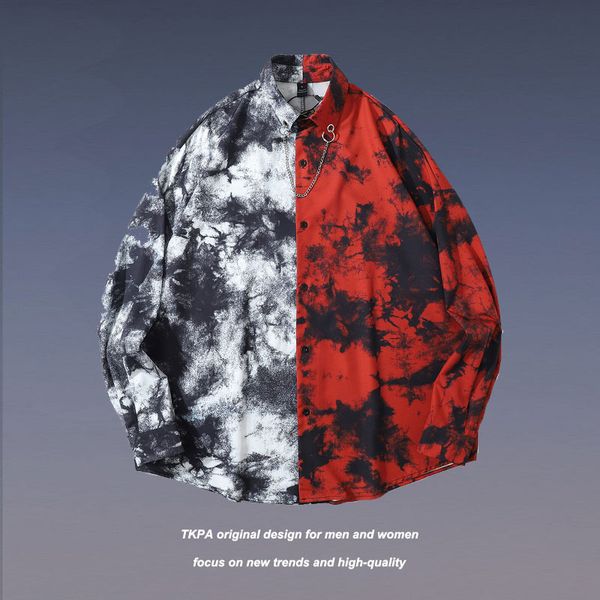 tkpa2021 autumn and winter new men's high street niche design necklace tie dye splicing long sleeve shirt loose, White;black
tkpa2021 autumn and winter new men's high street niche design necklace tie dye splicing long sleeve shirt loose, White;black