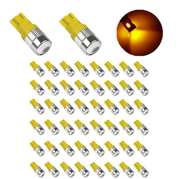 50pcs yellow t10 w5w 5630 6smd 12v led bulbs for car license plate light interior lights reading light trunk light bulb
50pcs yellow t10 w5w 5630 6smd 12v led bulbs for car license plate light interior lights reading light trunk light bulb