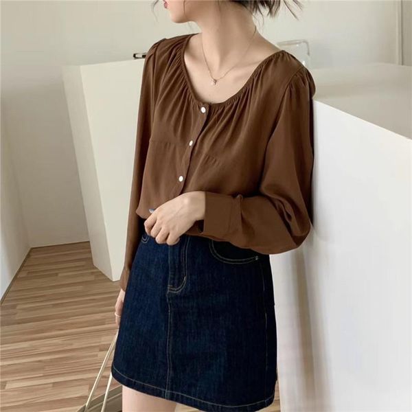 alien kitty women shirts 2021 summer autumn solid pleated female blouse loose elegant all match fashion cute office lady women's blous, White
alien kitty women shirts 2021 summer autumn solid pleated female blouse loose elegant all match fashion cute office lady women's blous, White