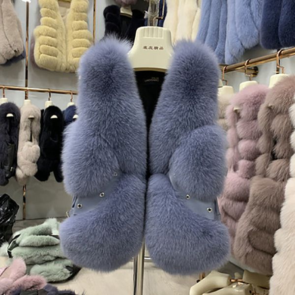 new real round neck vest fur genuine short style pelt natural customize for women winter, Black
new real round neck vest fur genuine short style pelt natural customize for women winter, Black