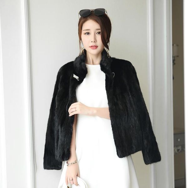 women's fur & faux 2021 winter mink fight jacket female short black coat outwear
women's fur & faux 2021 winter mink fight jacket female short black coat outwear