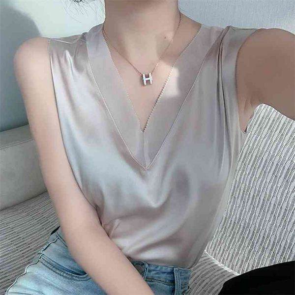 summer women tank lace patchwork camis satin camisole sleeveless vest white round neck loose 210507
summer women tank lace patchwork camis satin camisole sleeveless vest white round neck loose 210507
