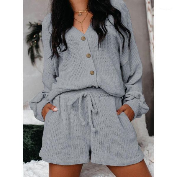 women's tracksuits 2021 summer ladies casual fashion street personality loose solid color long sleeve shirt shorts two piece sets, Gray
women's tracksuits 2021 summer ladies casual fashion street personality loose solid color long sleeve shirt shorts two piece sets, Gray