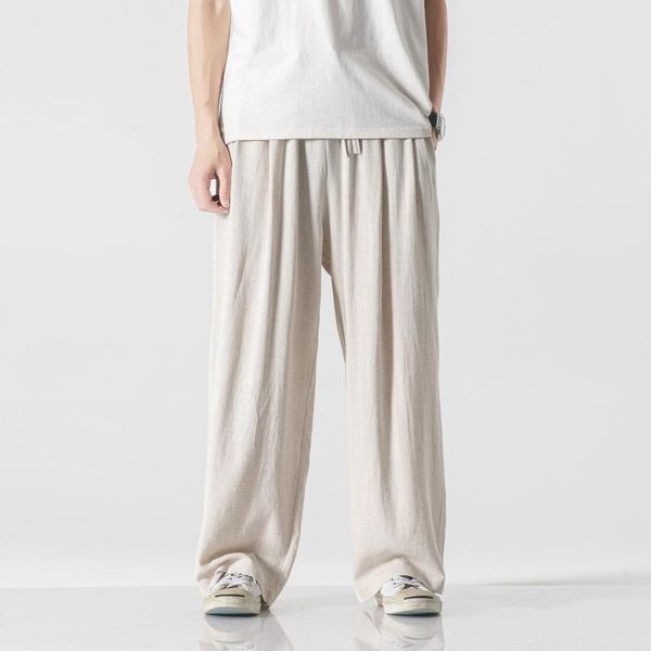 men's pants 2021 selling linen casual sports summer slim fit korean fashion japanese loose large brand wear, Black
men's pants 2021 selling linen casual sports summer slim fit korean fashion japanese loose large brand wear, Black