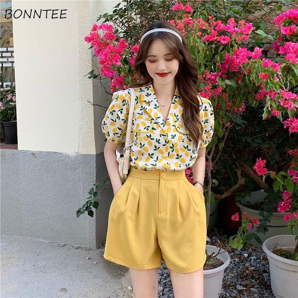 women's tracksuits short sets women puff sleeves notched floral all match girls leisure korean stylish sweet summer holiday female vint, Gray
women's tracksuits short sets women puff sleeves notched floral all match girls leisure korean stylish sweet summer holiday female vint, Gray