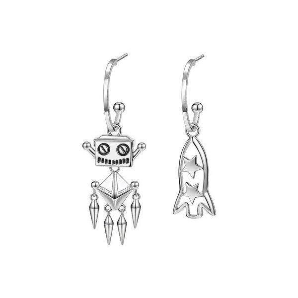 luxury carom fantasy journey earrings female retro personality metal wind rocket robot asymmetric earrings, Silver
luxury carom fantasy journey earrings female retro personality metal wind rocket robot asymmetric earrings, Silver