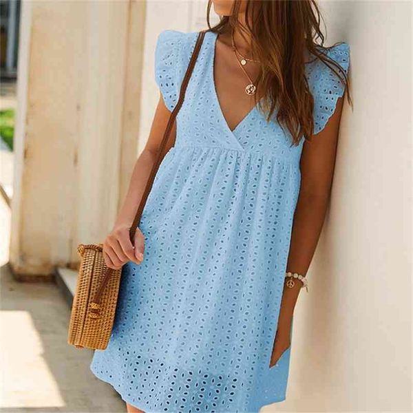 muiches sweet hollow out cotton dress woman flying sleeve lace deep v-neck mini dress ruffles candy color cute fashion 210715, Black;gray
muiches sweet hollow out cotton dress woman flying sleeve lace deep v-neck mini dress ruffles candy color cute fashion 210715, Black;gray