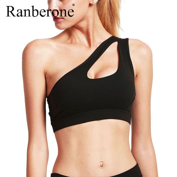 ranberone sports bras one shoulder hollow sporty women breathable push up underwear quick-drying padded athletic vest gym clothing, White;black
ranberone sports bras one shoulder hollow sporty women breathable push up underwear quick-drying padded athletic vest gym clothing, White;black