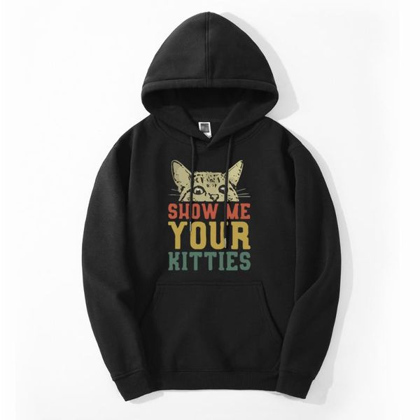 men's hoodies & sweatshirts show me your kitties cute cats animal 2021 autumn winter male fashion hooded harajuku streetwear, Black
men's hoodies & sweatshirts show me your kitties cute cats animal 2021 autumn winter male fashion hooded harajuku streetwear, Black