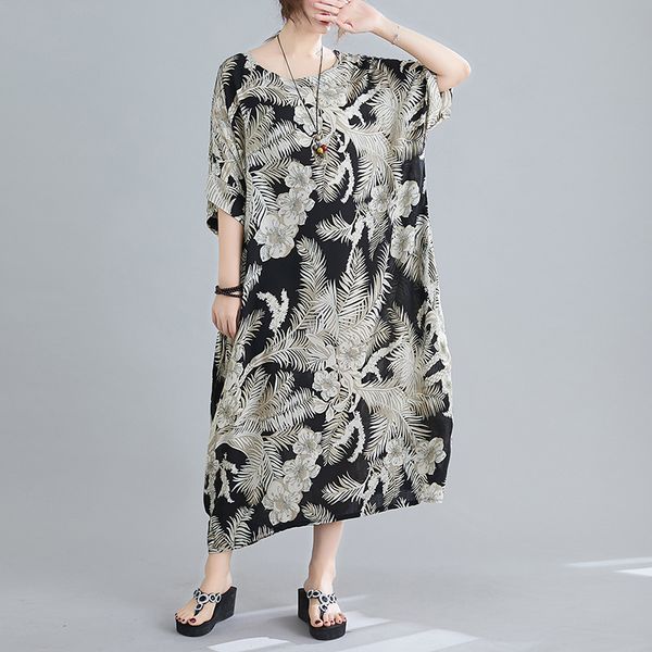johnature summer dress vintage loose pockets print batwing sleeve women dress leisure concise comfortable women clothes 210521, Black;gray
johnature summer dress vintage loose pockets print batwing sleeve women dress leisure concise comfortable women clothes 210521, Black;gray