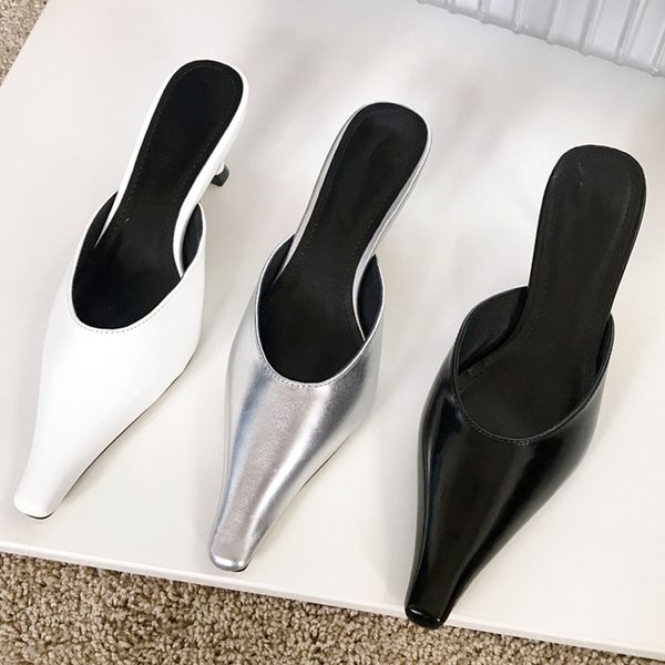 2021 Women Slippers Fashion Thin High Heel Sandals Slippers Shoes Woman Slip On Mules Heel Slides Female Elegant Spring Shoes, Silver
2021 Women Slippers Fashion Thin High Heel Sandals Slippers Shoes Woman Slip On Mules Heel Slides Female Elegant Spring Shoes, Silver