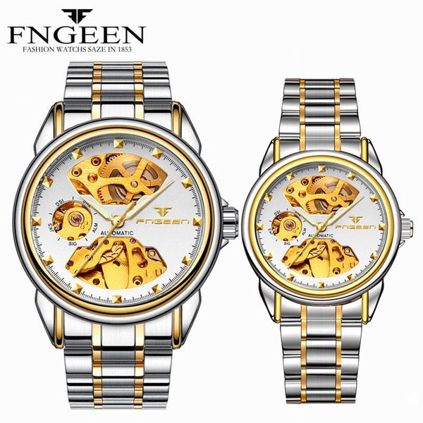 wristwatches fngeen fully self winding automatic watch for men and women pair watches fashion luxury sports mechanical couple hours, Slivery;brown
wristwatches fngeen fully self winding automatic watch for men and women pair watches fashion luxury sports mechanical couple hours, Slivery;brown