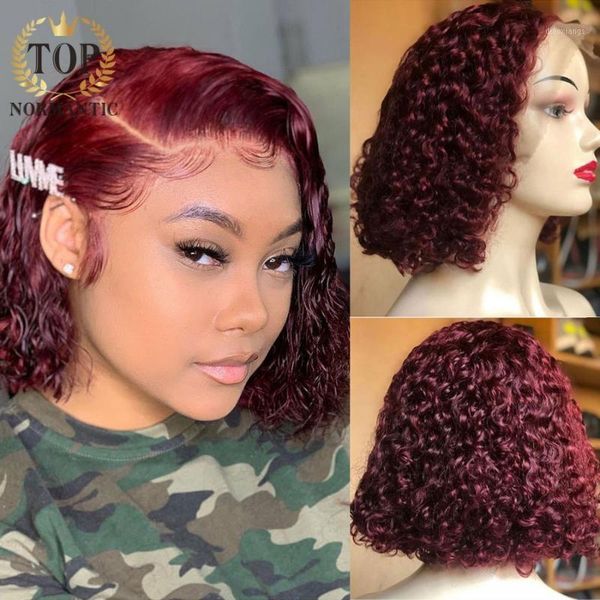 ormantic burgundy color lace front wigs with baby hair brazilian human short bob curly wig middle part1, Black;brown
ormantic burgundy color lace front wigs with baby hair brazilian human short bob curly wig middle part1, Black;brown