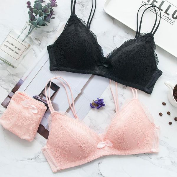 bras sets wasteheart women fashion pink black lace bow ruffle wireless straps bralette cotton panties push up bra lingerie a b, Red;black
bras sets wasteheart women fashion pink black lace bow ruffle wireless straps bralette cotton panties push up bra lingerie a b, Red;black