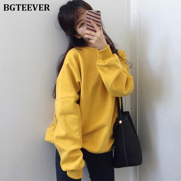 women's hoodies & sweatshirts bgteever autumn winter female pullovers solid o-neck women thicken sweatshirt casual loose tracksuit 2021, Black
women's hoodies & sweatshirts bgteever autumn winter female pullovers solid o-neck women thicken sweatshirt casual loose tracksuit 2021, Black