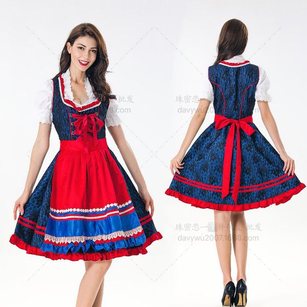 stage carnival xinle halloween costume german beer festival bavarian folk performance bar maid, Black;red
stage carnival xinle halloween costume german beer festival bavarian folk performance bar maid, Black;red