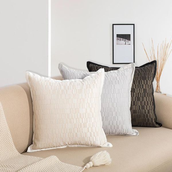 cushion/decorative pillow high-grade plaid stain edging cushion cover light luxury fashion sofa decor black brown creamy pillowcase office 4
cushion/decorative pillow high-grade plaid stain edging cushion cover light luxury fashion sofa decor black brown creamy pillowcase office 4