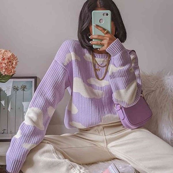 women's sweaters purple vintage with mesh nervura women's sweater sweet baiyun impression the neck femme casual streetwear y2k pm, White;black
women's sweaters purple vintage with mesh nervura women's sweater sweet baiyun impression the neck femme casual streetwear y2k pm, White;black