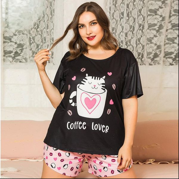 4xl plus size summer womens sleepwears nice cartoon pajama sets short sleeve pajamas soft cat printing pyjamas sleepwear autumn homewear, Black;red
4xl plus size summer womens sleepwears nice cartoon pajama sets short sleeve pajamas soft cat printing pyjamas sleepwear autumn homewear, Black;red