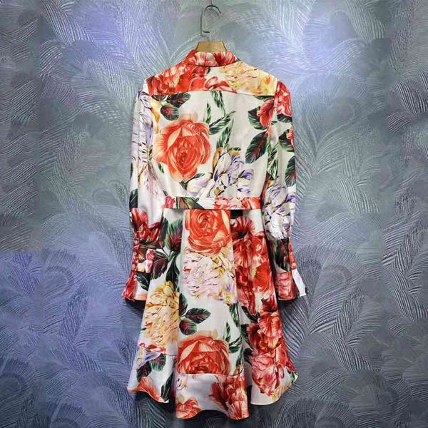 dress seqinyy shirt summer spring fashion design feminine runway pink flowers printed frilly mini casual belt, Black;gray
dress seqinyy shirt summer spring fashion design feminine runway pink flowers printed frilly mini casual belt, Black;gray