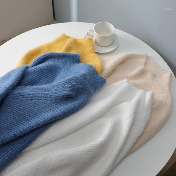 autumn winter oversize turtlenect thick fur sweater pullovers women loose long sleeve female casual big splitside women's sweaters, White;black
autumn winter oversize turtlenect thick fur sweater pullovers women loose long sleeve female casual big splitside women's sweaters, White;black