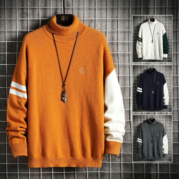 men's sweaters male sweater with a turtleneck, warm and comfortable for spring winter work 2s34, White;black
men's sweaters male sweater with a turtleneck, warm and comfortable for spring winter work 2s34, White;black