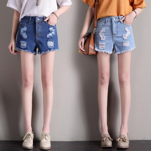 women's jeans summer large size short high rise edge frayed loose wide leg casual, Blue
women's jeans summer large size short high rise edge frayed loose wide leg casual, Blue