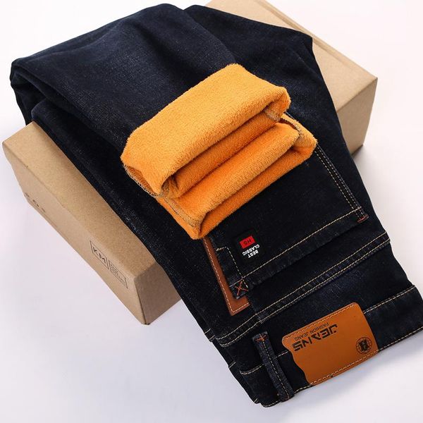 men's jeans 2021 high-quality thick and warm slim pants casual feet fleece denim trousers brand 27-38, Blue
men's jeans 2021 high-quality thick and warm slim pants casual feet fleece denim trousers brand 27-38, Blue