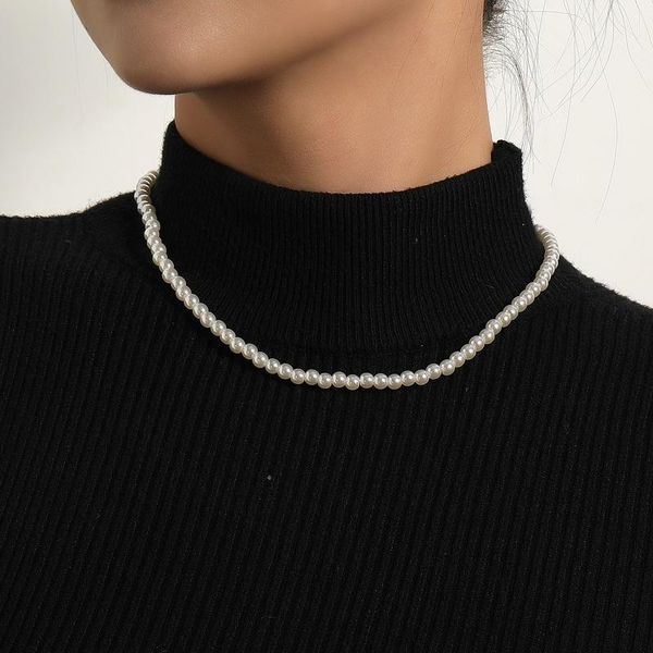 chokers trending elegant imitation pearl choker necklace for women simple sweater chains colar chocker jewelry gift, Golden;silver
chokers trending elegant imitation pearl choker necklace for women simple sweater chains colar chocker jewelry gift, Golden;silver