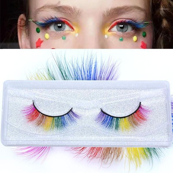 est colorful rainbow eyelashes 7 colors 3d fluffy real mink colored eye lashes party cosplay makeup cilias false1
est colorful rainbow eyelashes 7 colors 3d fluffy real mink colored eye lashes party cosplay makeup cilias false1