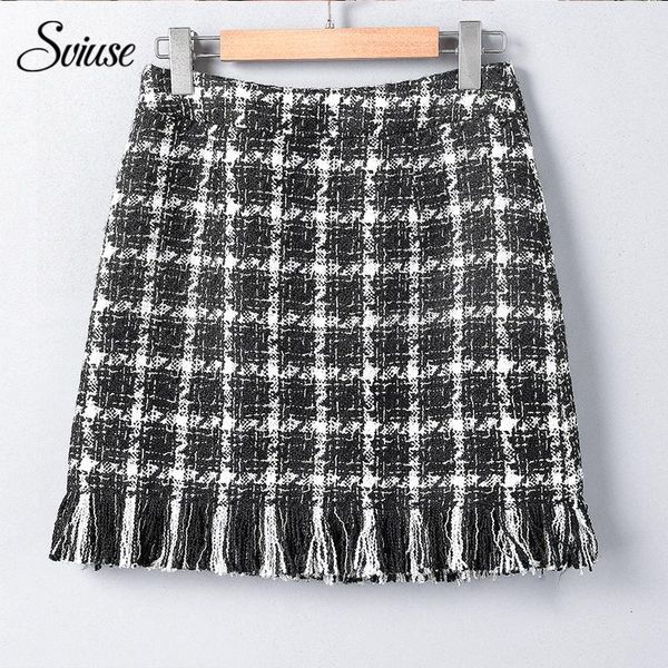 skirts women vintage tweed high waist tassel mini plaid skirt female fashion office bodycon autumn winter wool, Black
skirts women vintage tweed high waist tassel mini plaid skirt female fashion office bodycon autumn winter wool, Black