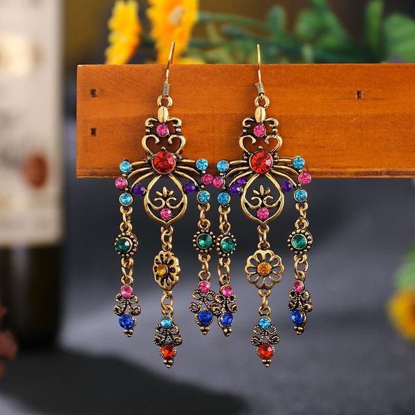 dangle & chandelier vintage ethnic colorful rhinestone beaded earrings bohemian metal hollow tassel hanging for women jewelry, Silver
dangle & chandelier vintage ethnic colorful rhinestone beaded earrings bohemian metal hollow tassel hanging for women jewelry, Silver
