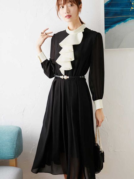 casual dresses black fungus chiffon lotus leaf receives little femal dress long sleeves zg88, Black;gray
casual dresses black fungus chiffon lotus leaf receives little femal dress long sleeves zg88, Black;gray