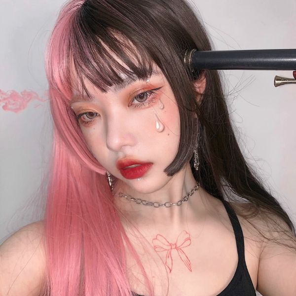 tiktok same style yin and yang wig female long straight hair princess cut cosplay anime full-head fast hand supply, Black
tiktok same style yin and yang wig female long straight hair princess cut cosplay anime full-head fast hand supply, Black